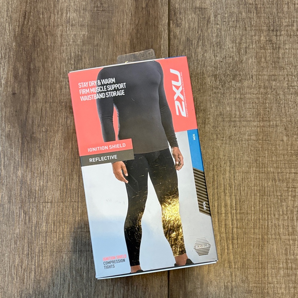 2XU Men's Compression Tights - Black and Gray